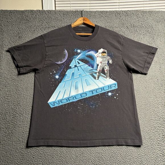 Kid Cudi To The Moon World Tour Shirt Mens Size Small Gray 2022 Hip Hop Hype - Picture 4 of 11